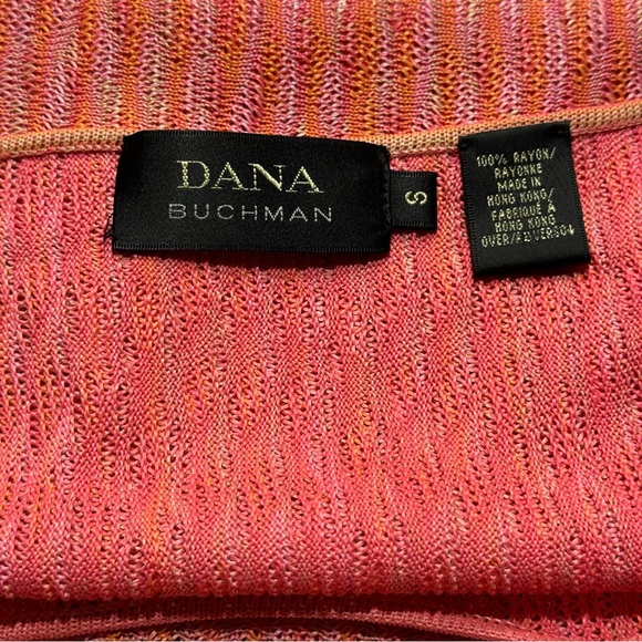 DANA BUCHMAN Sweater Long Sleeves Pink and Peach Knit - Picture 9 of 10